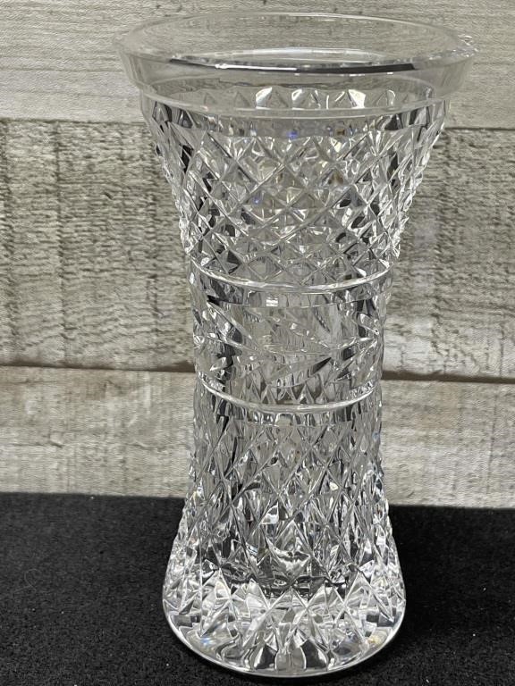 Signed Waterford Crystal Vase 6" High