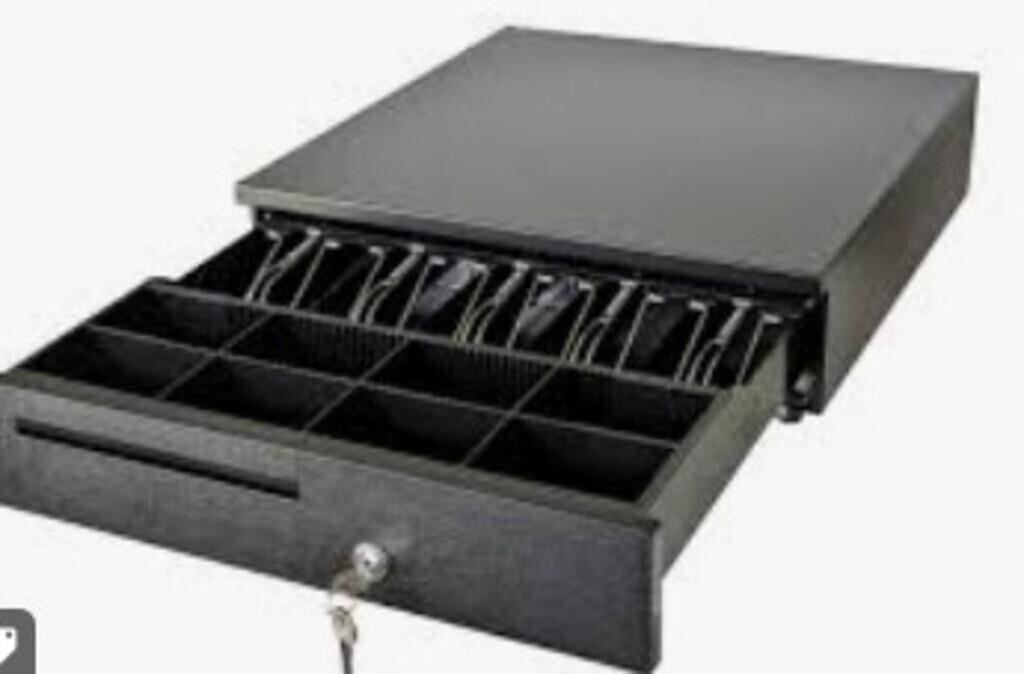 Assur Cash Drawer 16"x16.5"x4" Portable Pos Cash