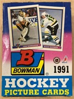 UNOPENED BOX OF 1991 BOWMAN HOCKEY CARDS
