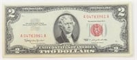 1963 TWO DOLLAR NOTE TWO DOLLAR BILL