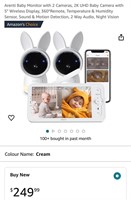 Arenti Baby Monitor with 2 Cameras, 2K UHD Baby C