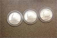 Lot of 3 1986 Liberty Half Dollars