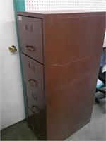 brown 4 drawer file cabinet