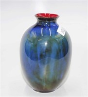 Royal Doulton flambe blue glaze vase