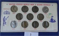 World War II Silver Nickels (11)