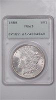 1888 Morgan Silver $ PCGS MS63