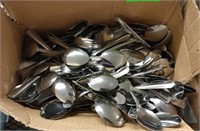 LOT: Box of S/S Dessert & Plastic Spoons