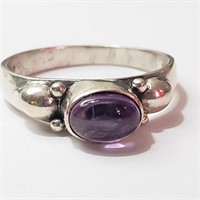 $100 Silver Amethyst Ring
