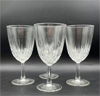 4 Cristal D'Arques-Durande Diament Fluted Glasses