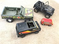Vtg Nylint US Army S&R Truck & Tonka Jeeps, Vans