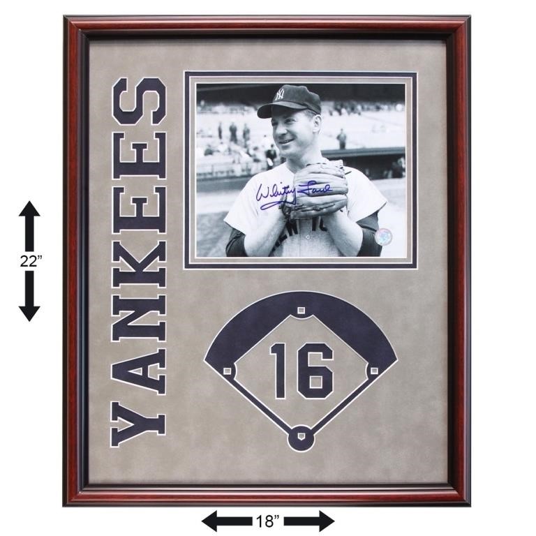 Whitey Ford New York Yankees Framed Signed GFA