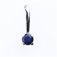 Elegant 5 mm Round Sapphire Pendant