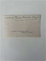 Author Frances Parkinson Keyes original signature