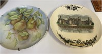 TWO 10" plates. One appears to be hand painted.