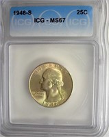 1946-S Quarter ICG MS67 LISTS $275