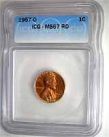 1957-D Cent ICG MS67 RD LISTS $300