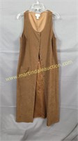 Talbots Sleeveless Brown Button Up Dress Size 14