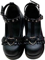 CELNEPHO Womens Mary Jane Shoes  8 B-black