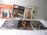 6 Vintage Look & Life Magazines