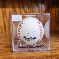 Signed Baseball  Manny Machado