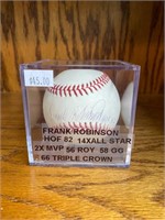 Signed Baseball-Frank Robinson HOF 82  14