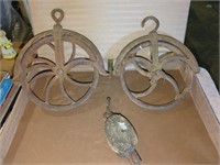 Vintage pulley wheels