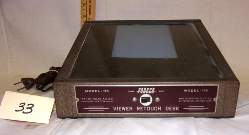 vintage fordeco viewer retouch box