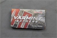 (20) Hornady 22-250 Rem 55GR V-Max Ammo