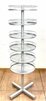 5ft Metal Display Floor Stand W/ 6 Rotating Trays