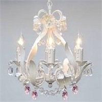GALLERY WROUGHT IRON AND CRYSTAL MINI 4 LIGHT
