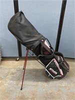 Strata Gold Club Golf Bag & 9 Clubs- Left Handed