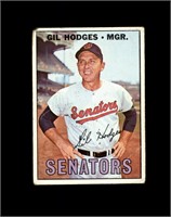 1967 Topps #228 Gil Hodges VG to VG-EX+