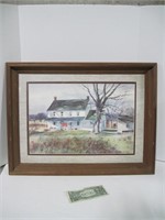 Randulph Bye Farm House Framed Painting