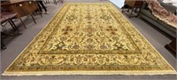 12'2 x 17'3 Large Indo Persian Gold Wool Hand Knot