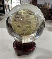 Chinese Reverse Painted Scenery Glass Ball