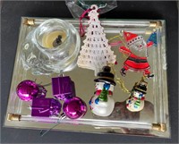 Mirror & Christmas decorations