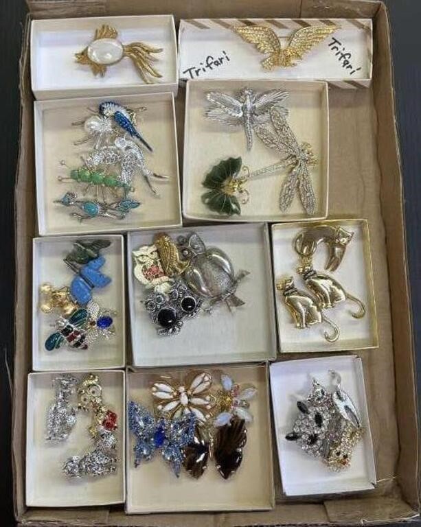 Costume Jewelry Vintage Animal Brooches