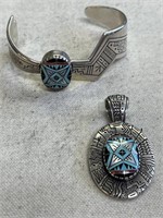 Sterling Silver RMT Bracelet & Pendant Jewelry