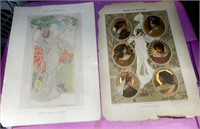 (2) 1890's Art Nouveau Magazine Print Pages