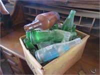 BOX OF BOTTLES - MOSTLY CANADA DRY