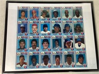1988 Framed & Uncut Baseball Cards, 16x20in