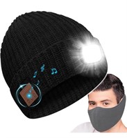 Bluetooth Beanie Hat with Light LED & Face Cover