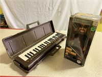 Portable Keyboard & Hank Willams Jr. Doll