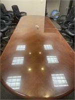 Very large office conference table with glass top