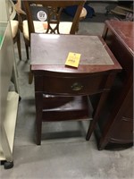 Drexel drawered end table and Lammerts desk