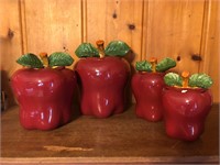 4 Piece Apple Canister Set