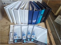 Collection of 3 Ring Binders Various Sizes w/