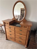 Solid hardwood dresser w/ mirror