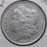 1883 O MORGAN DOLLAR AU