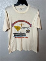 Vintage USS Battleship Shirt Velva Sheen